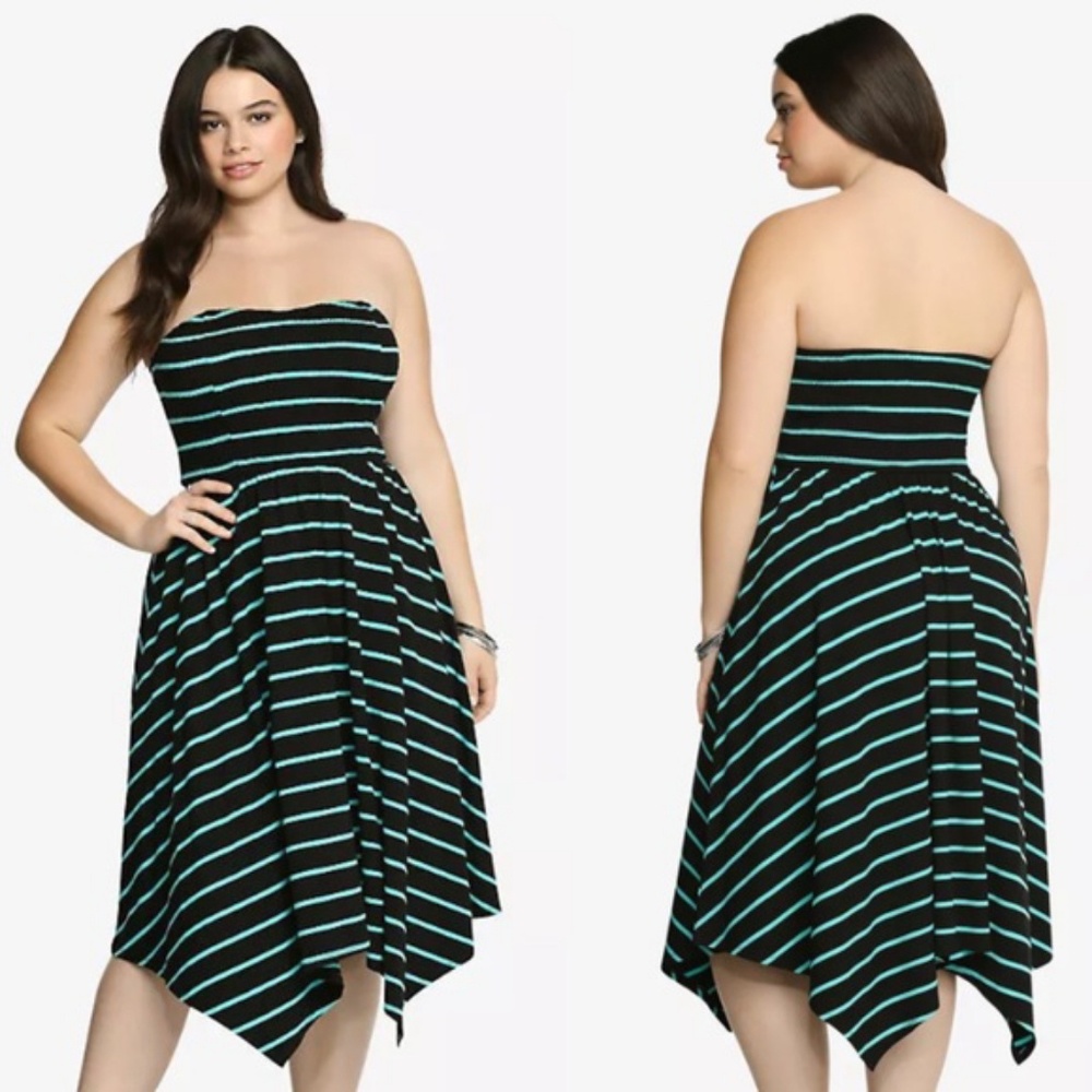 Torrid Smocked Tube Handkerchief Sundress